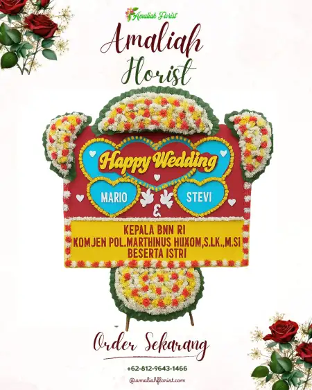 Papan Bunga Pernikahan Bakhu
